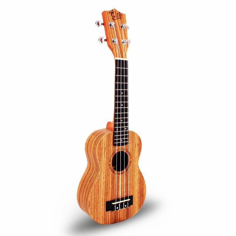 Qte Economic 21 inch  zebrawood saprano ukulele 21B