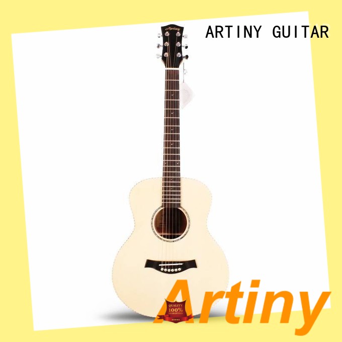 Qteguitar 36 inch acoustic guitar with solid top AT-009