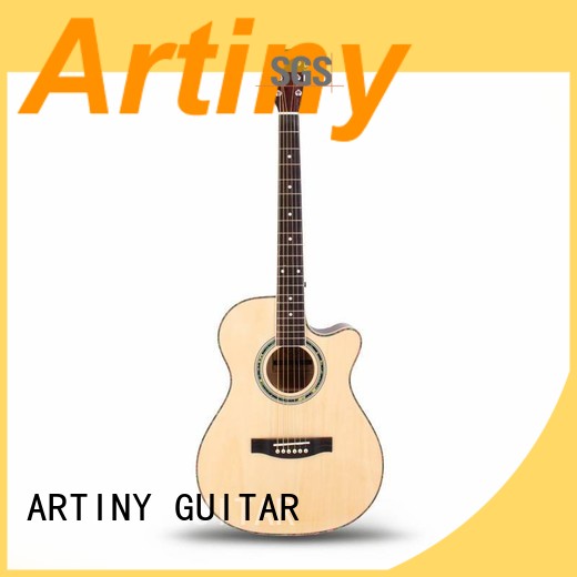 Artiny armrest white acoustic guitar series for teenager