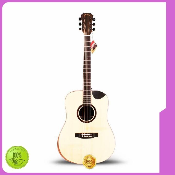 acoustic guitar brands white body black Artiny