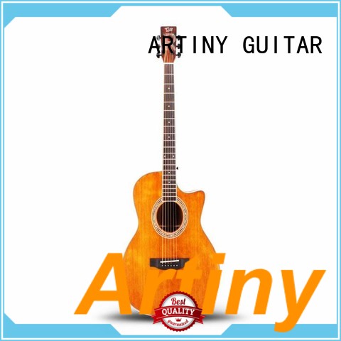 Artiny left handed acoustic guitar customized for woman