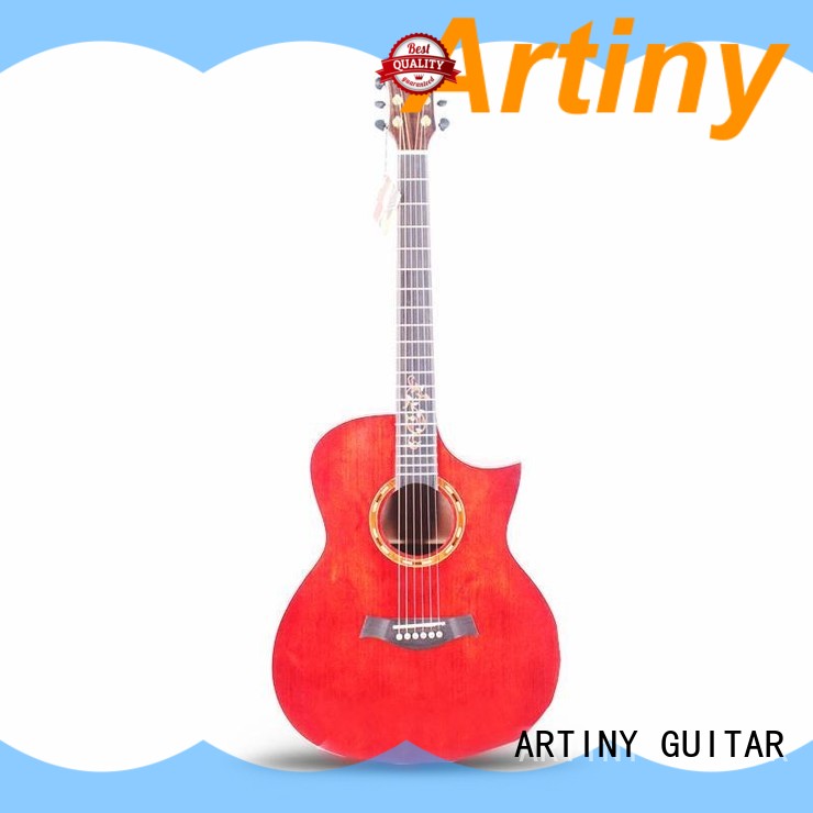 red professional acoustic guitar series for woman