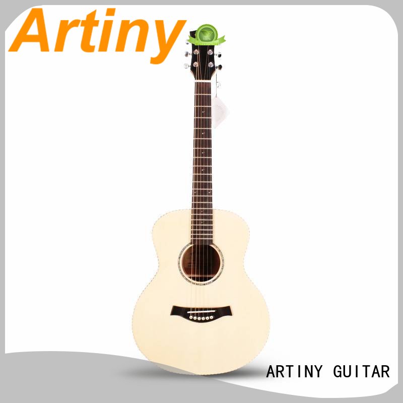 Qteguitar 36 inch acoustic guitar with solid top AT-009