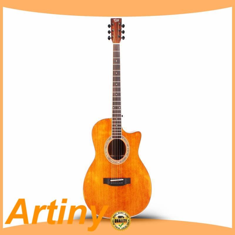 body gloss finish solid top folk Artiny acoustic guitar brands