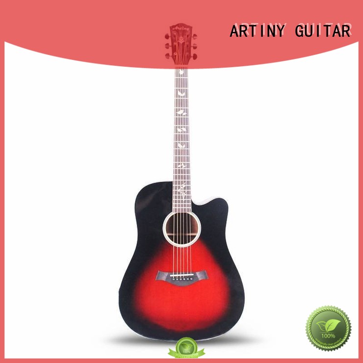 Artiny Brand solid top 36 inch black best acoustic guitar