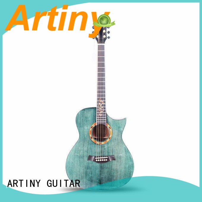 acoustic guitar brands gloss finish frets black Artiny Brand company