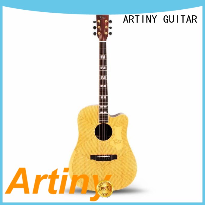 Qteguitar 41 inch solid top engrave guitar MD-66NT