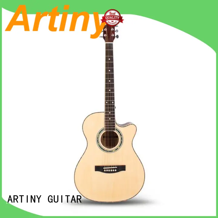 white acoustic guitar brands solid top armrest Artiny Brand