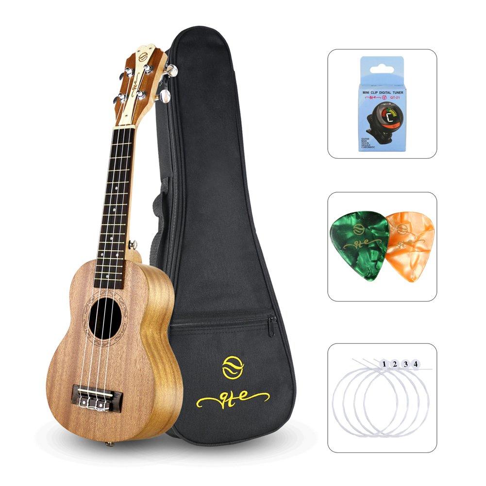 Soprano ukulele 21inch Professional Ukulele Starter Small Guitar Hawaiian Guitar Bundle