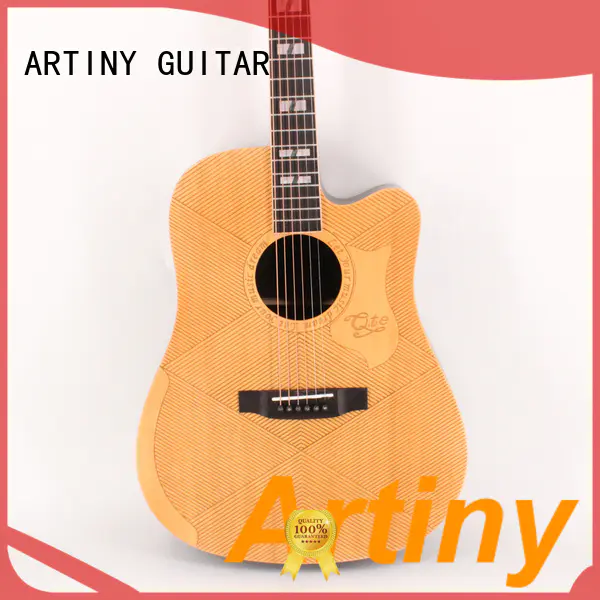 professional white acoustic guitar customized for man